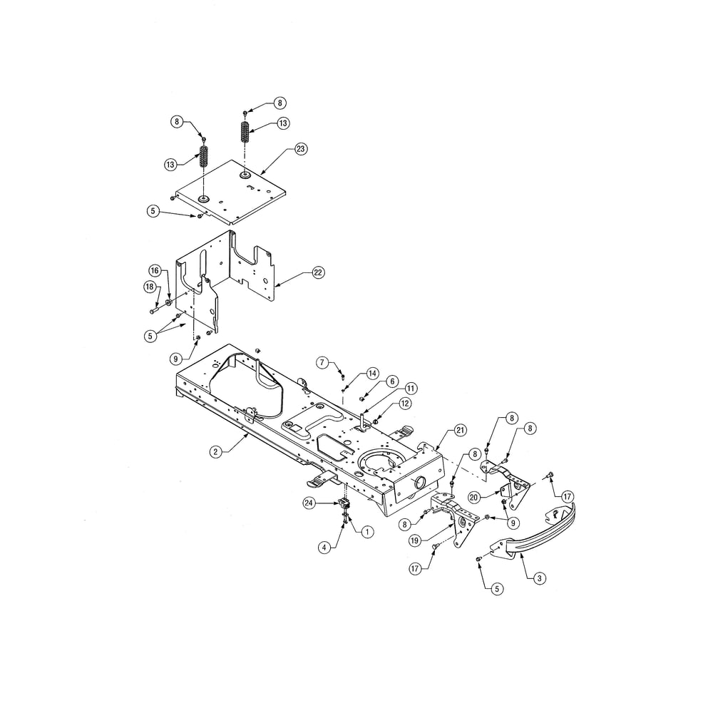 Frame Diagram and Parts List for 13AP11CP756  Cub Cadet Lawn Tractor